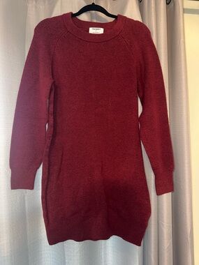 Old Navy Wine Knit Sweater Dress